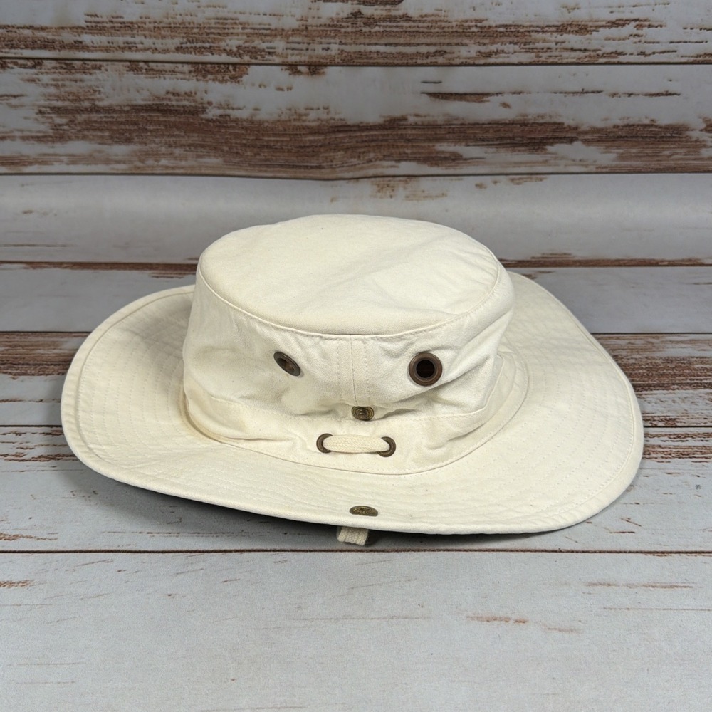 Vintage Tilley Endurables Cotton Canvas Sun Bush Hat Ivory Mens 7 3/8 Canada